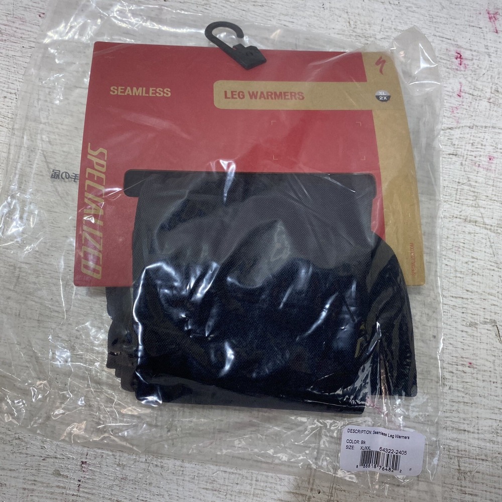 Specialized Seamless Leg Warmers SIZE XL-2XL, Black 64322-2405. Made in Italy